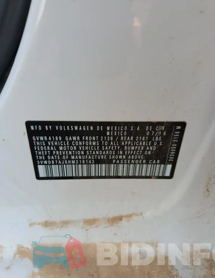 3VWDB7AJXHM218142 Photo# 13