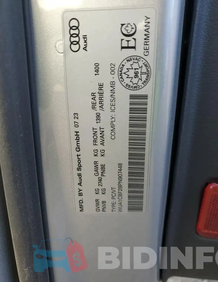 WUA1CBF28PN907448 Photo# 13
