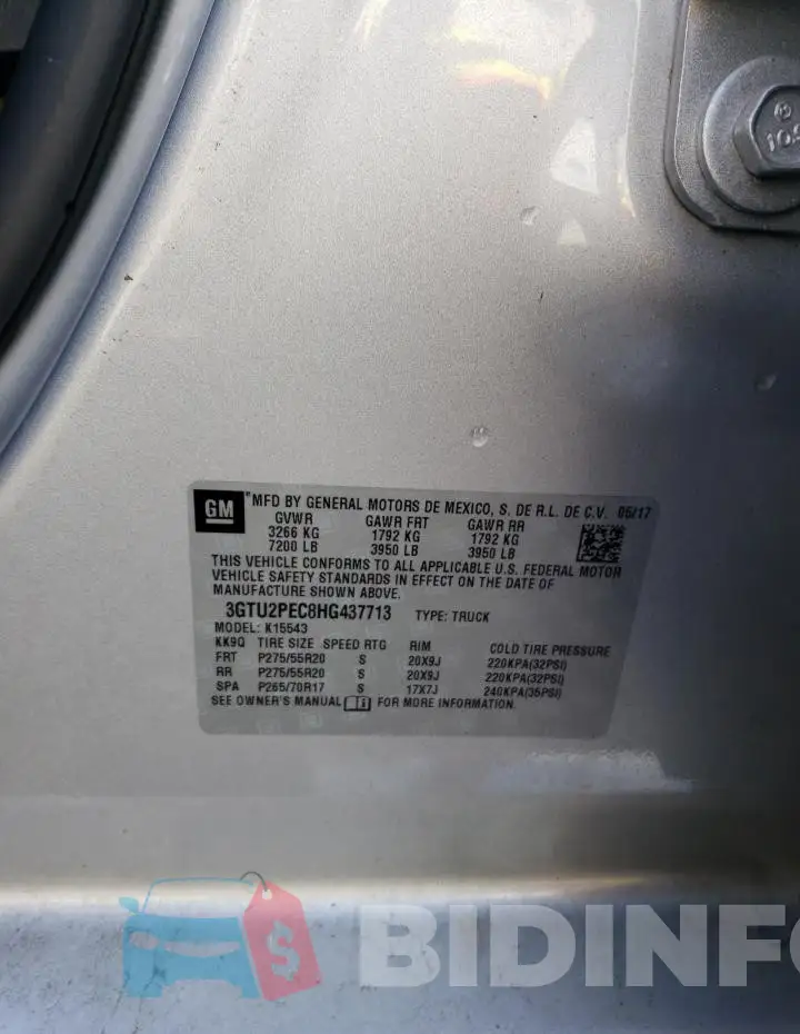 3GTU2PEC8HG437713 Photo# 12