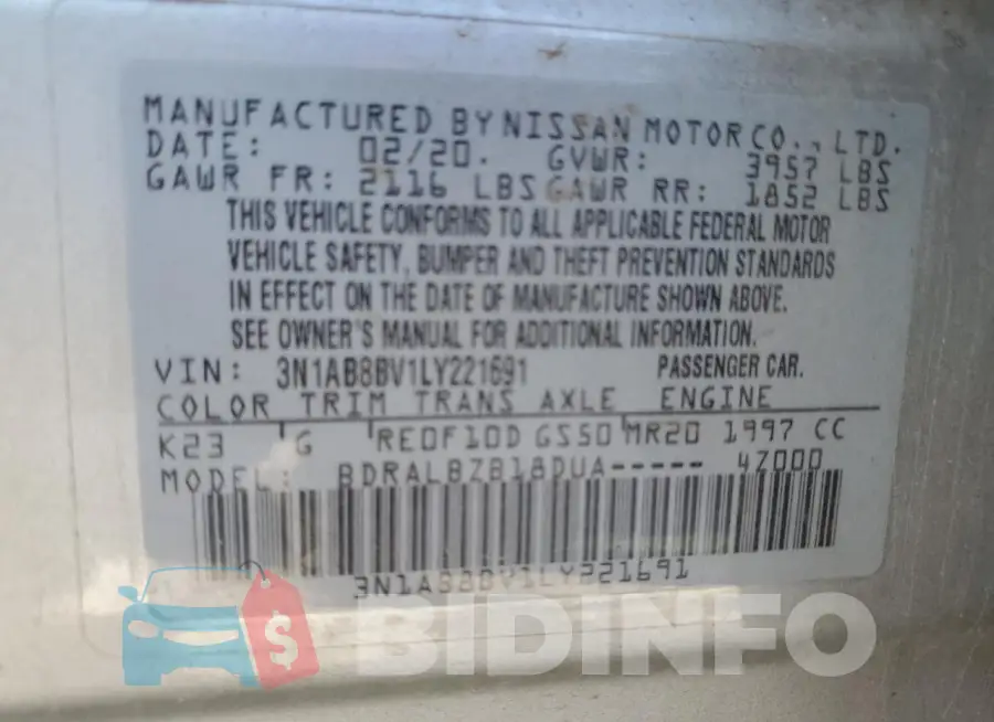 3N1AB8BV1LY221691 Photo# 12