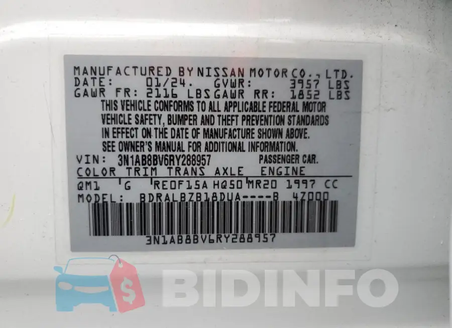 3N1AB8BV6RY288957 Photo# 13