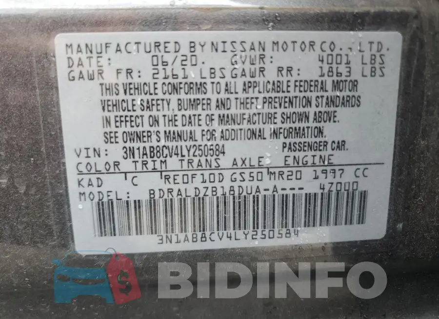3N1AB8CV4LY250584 Photo# 12