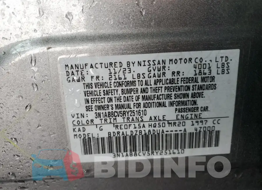 3N1AB8CV5RY251610 Photo# 13