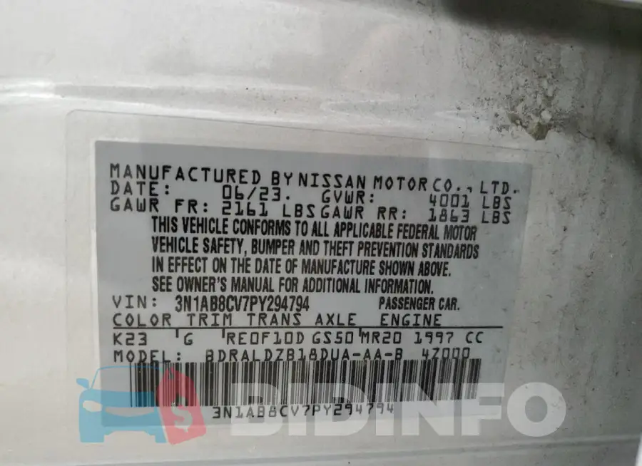 3N1AB8CV7PY294794 Photo# 12