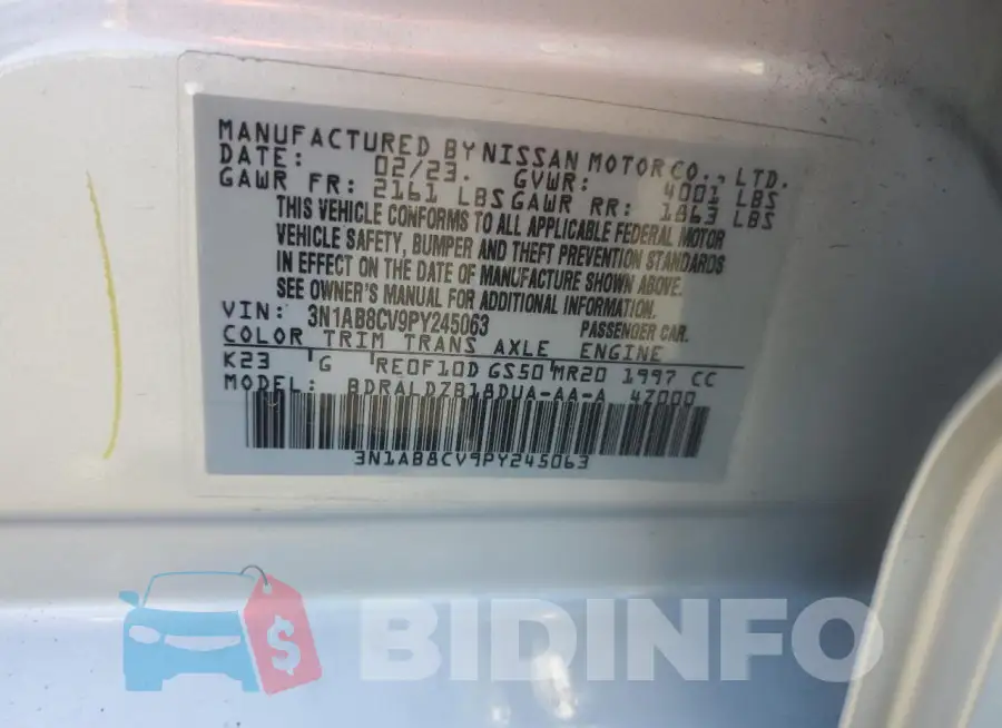3N1AB8CV9PY245063 Photo# 12