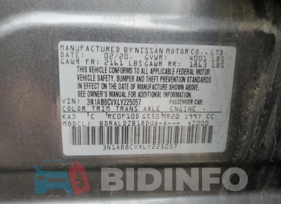 3N1AB8CVXLY225057 Photo# 12