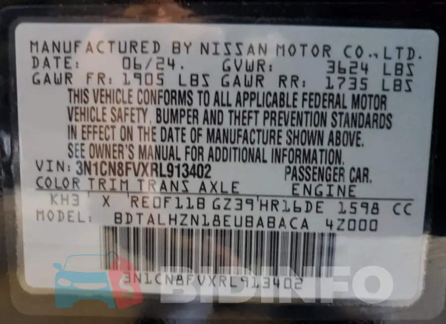 3N1CN8FVXRL913402 Photo# 13