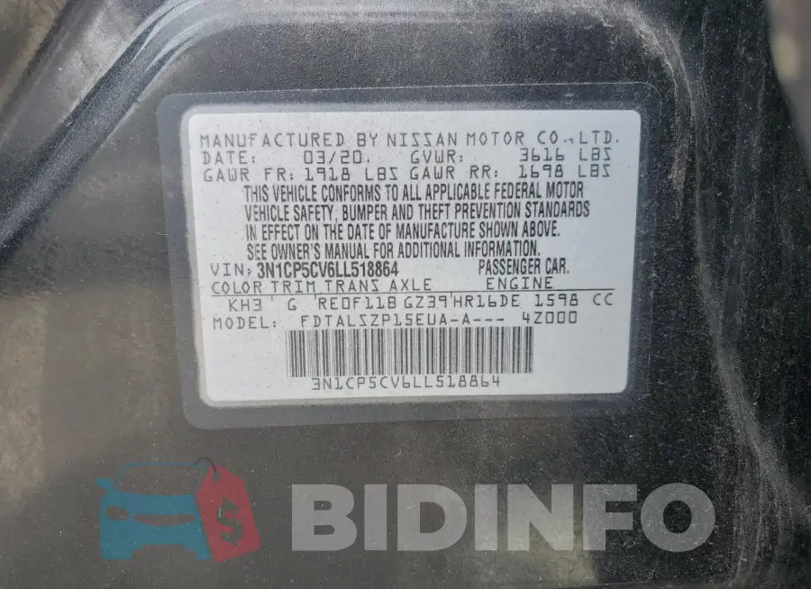 3N1CP5CV6LL518864 Photo# 14