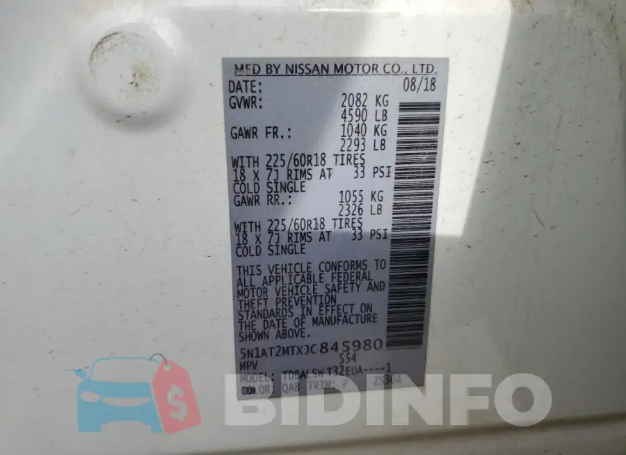 5N1AT2MTXJC845980 Photo# 13