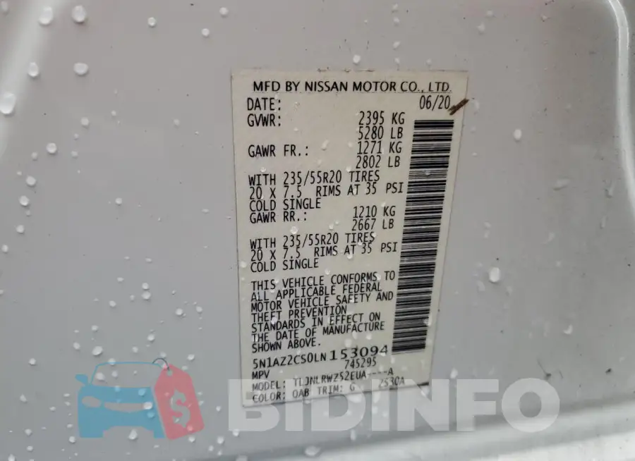 5N1AZ2CS0LN153094 Photo# 13