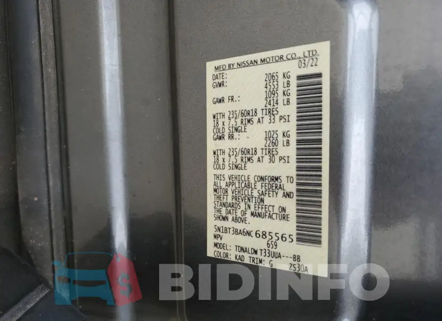 5N1BT3BA6NC685565 Photo# 12