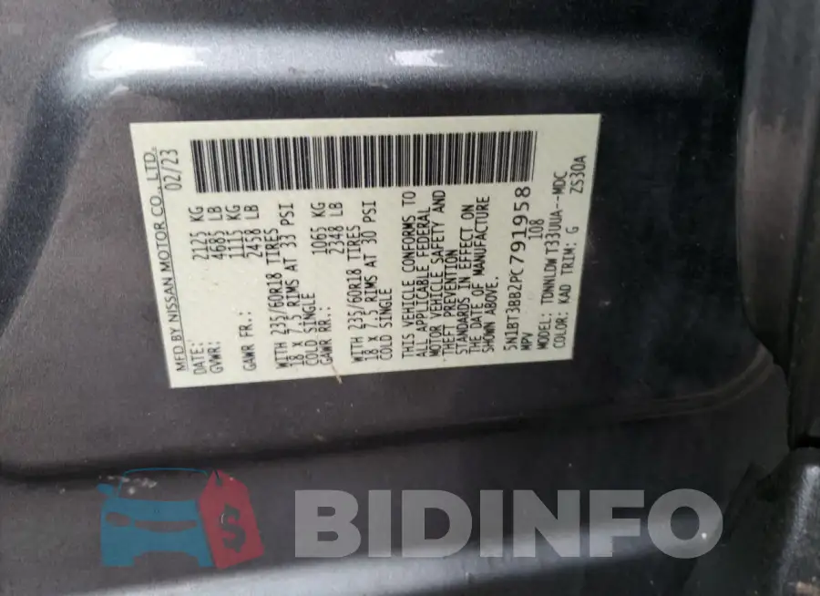 5N1BT3BB2PC791958 Photo# 13