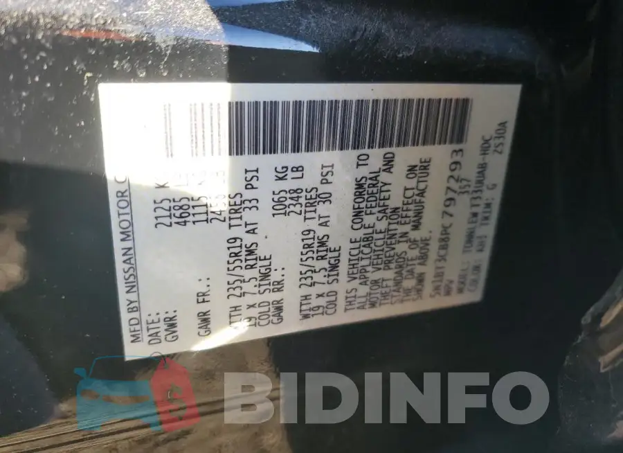 5N1BT3CB8PC797293 Photo# 13