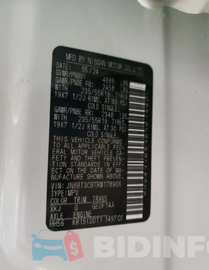 JN8BT3CB7RW178906 Photo# 13