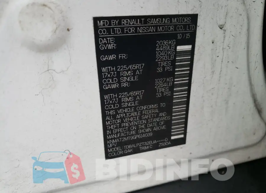 KNMAT2MT9GP614039 Photo# 14