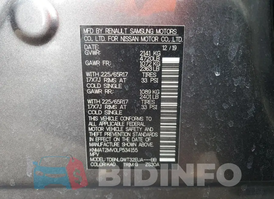 KNMAT2MV0LP534155 Photo# 13