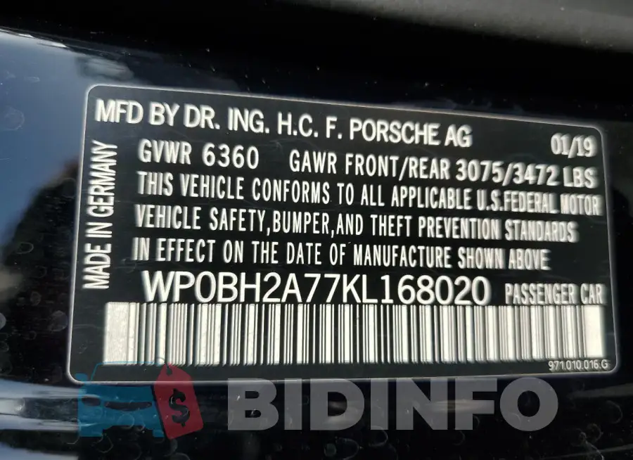 WP0BH2A77KL168020 Photo# 12