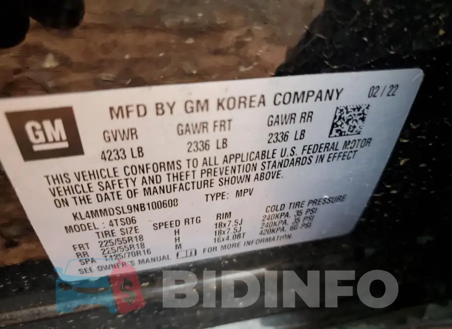 KL4MMDSL9NB100608 Photo# 13