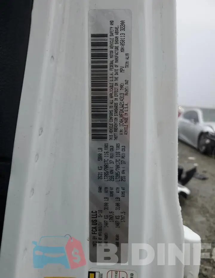 1C4HJXFGXJW214313 Photo# 13