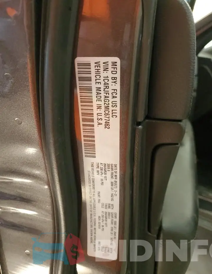 1C4RJFAG2MC677462 Photo# 13
