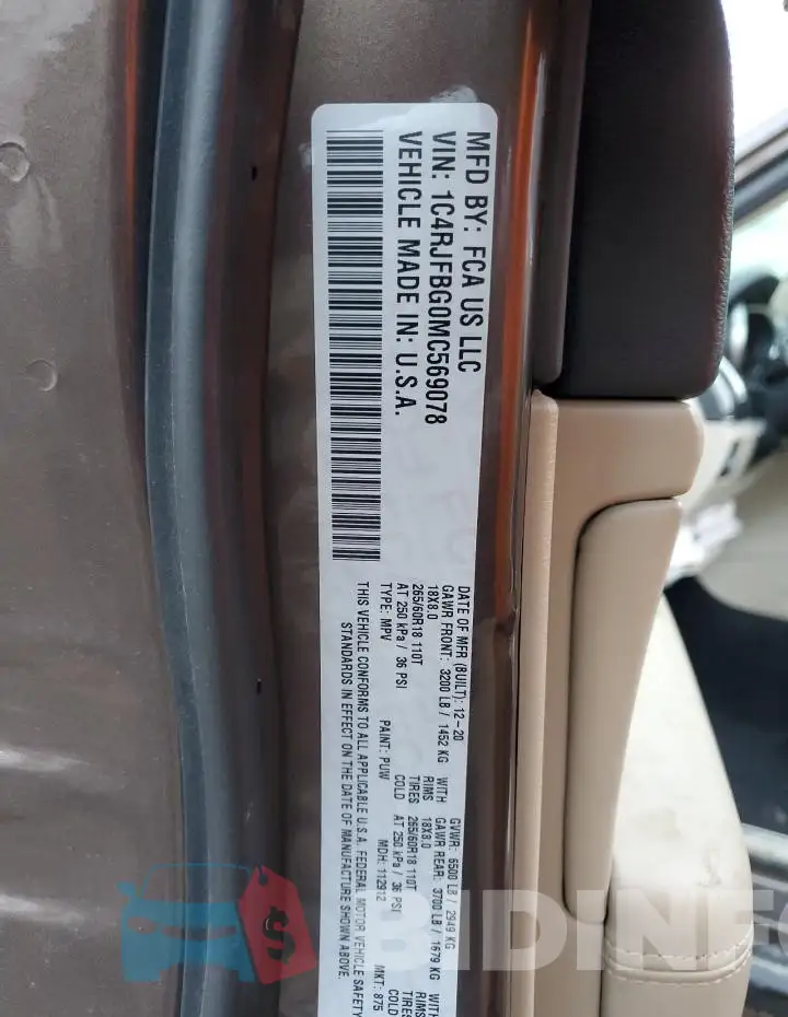 1C4RJFBG0MC569078 Photo# 13