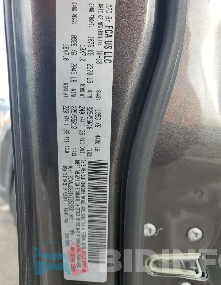 3C4NJCBB1KT652666 Photo# 13