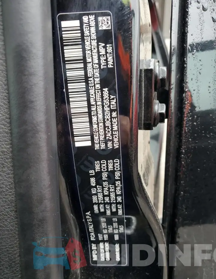 ZACCJBCB2HPG53664 Photo# 14