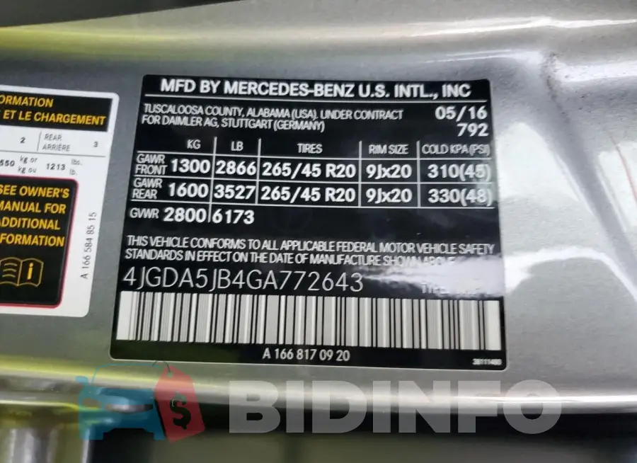 4JGDA5JB4GA772643 Photo# 13