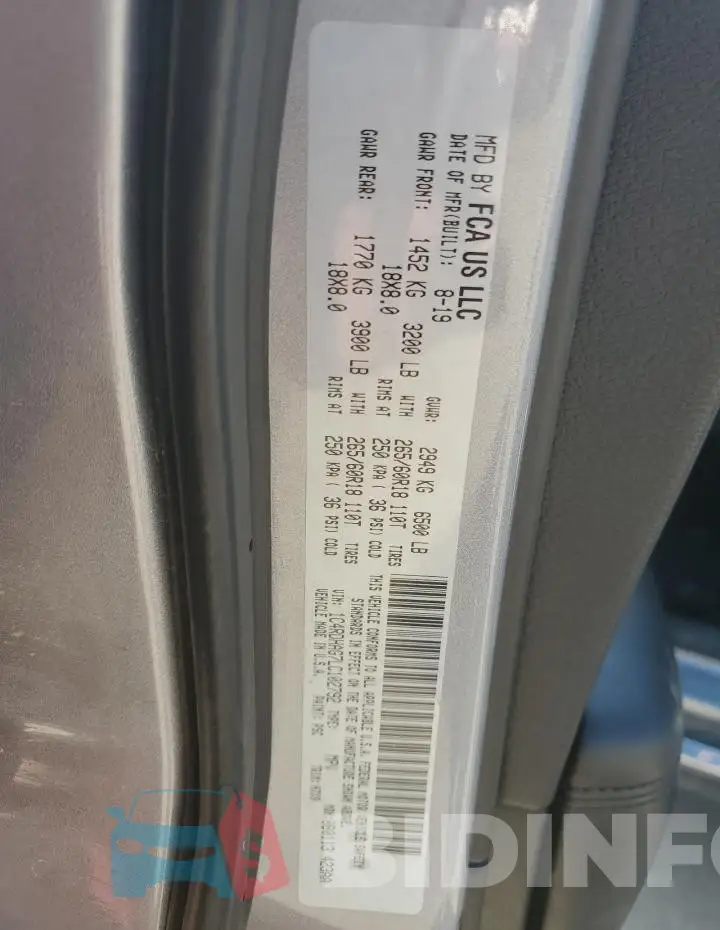 1C4RDHAG7LC102792 Photo# 13