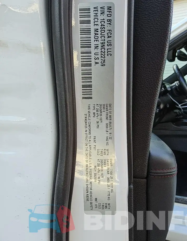 1C4SDJCT9NC222759 Photo# 14