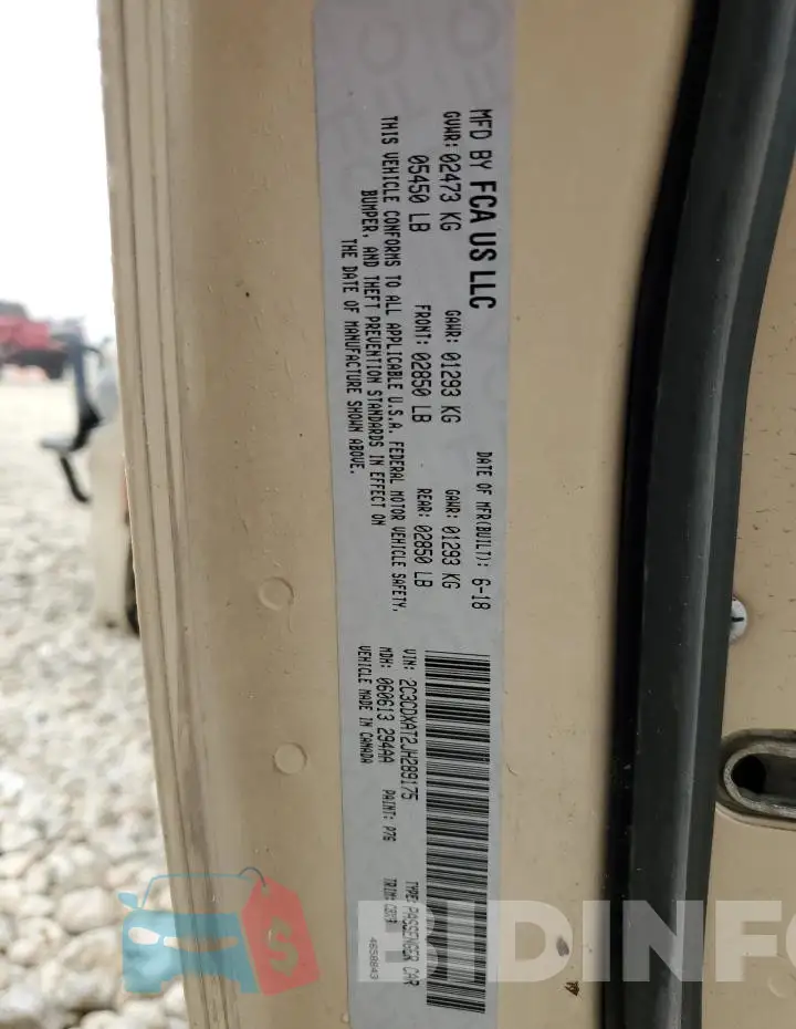 2C3CDXAT2JH289175 Photo# 13
