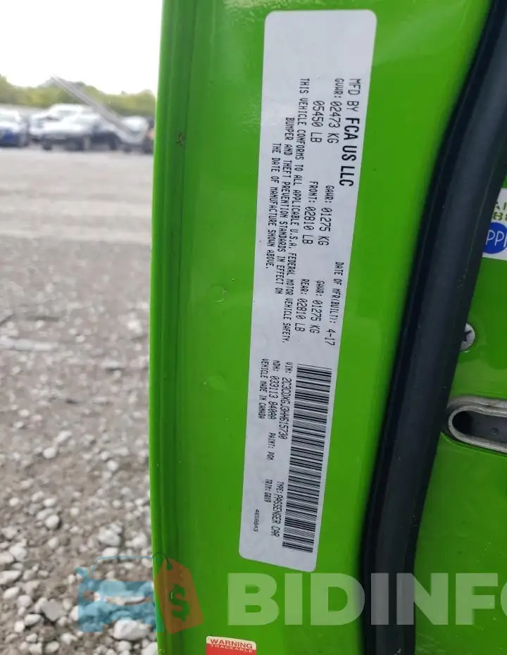 2C3CDXGJ3HH615730 Photo# 12