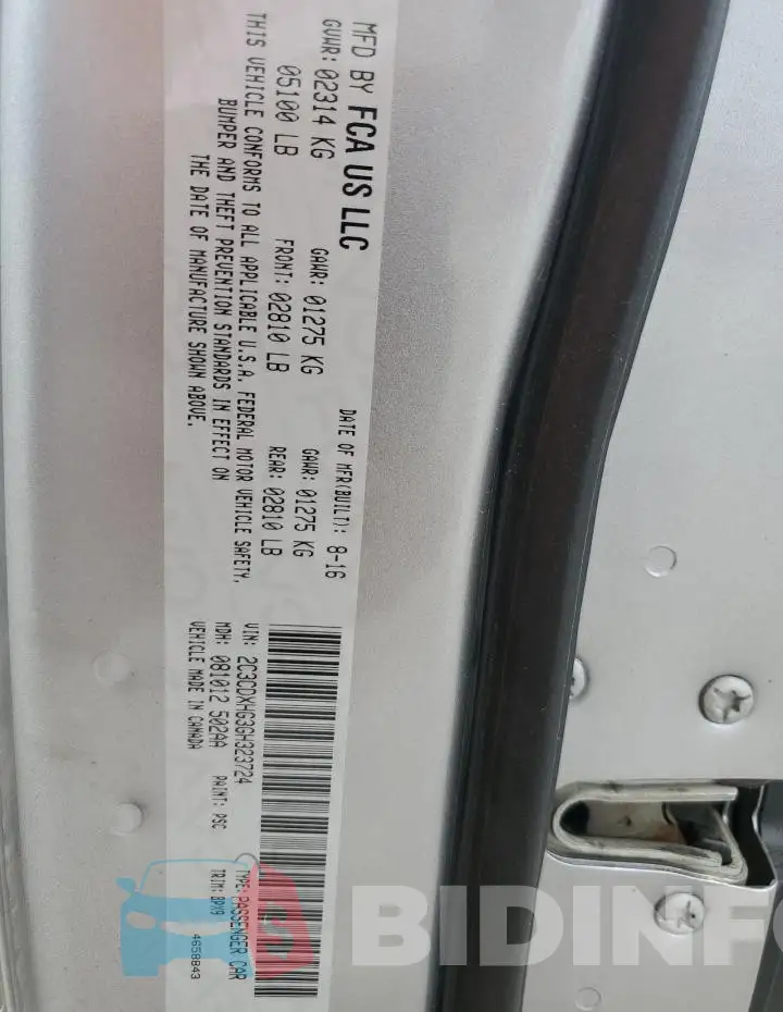 2C3CDXHG3GH323724 Photo# 12