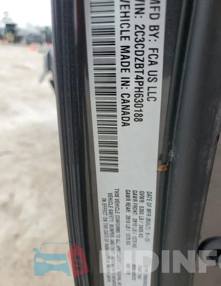 2C3CDZBT4PH630188 Photo# 13