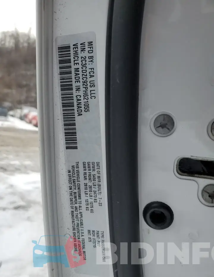 2C3CDZC92PH621055 Photo# 12