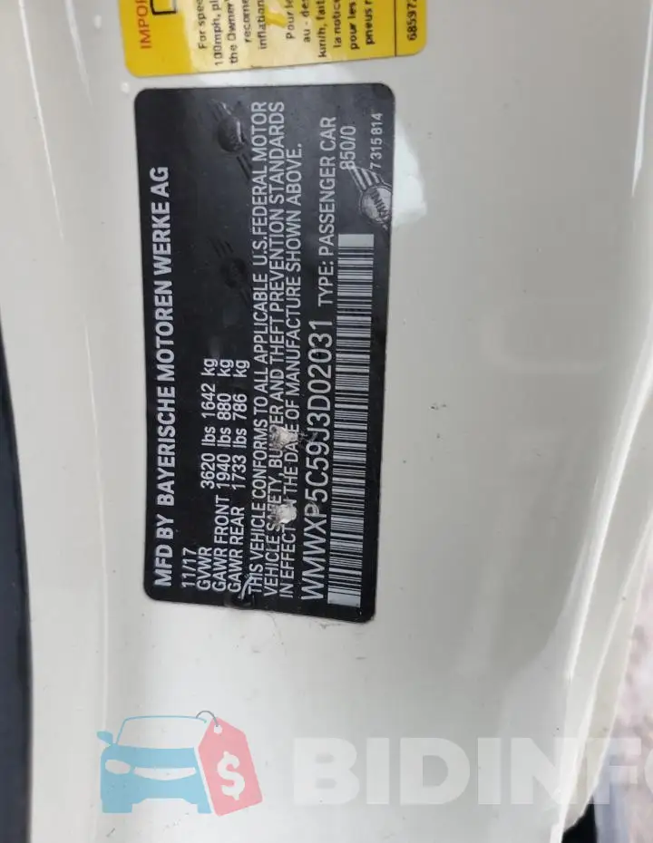 WMWXP5C59J3D02031 Photo# 12