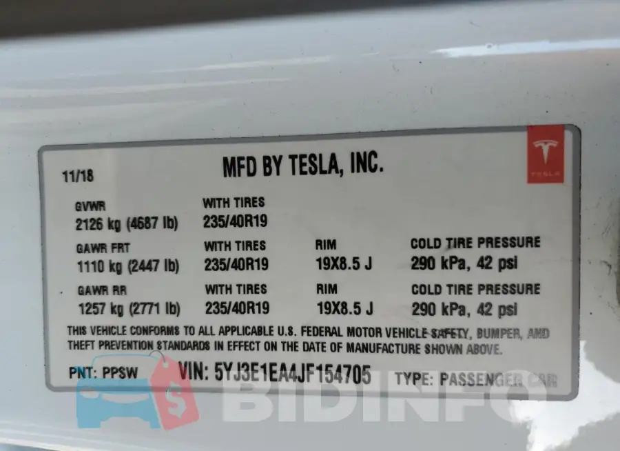 5YJ3E1EA4JF154705 Photo# 13