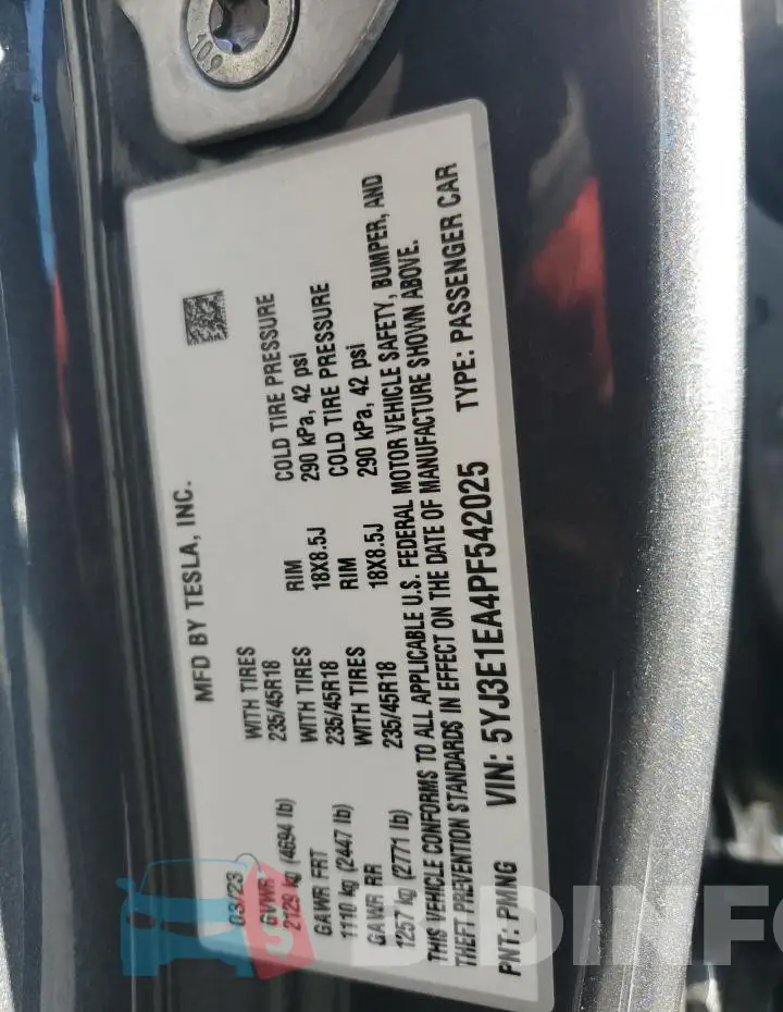 5YJ3E1EA4PF542025 Photo# 12