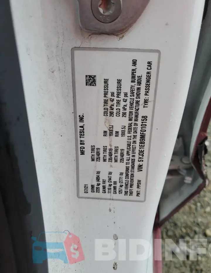5YJ3E1EB9MF010158 Photo# 12