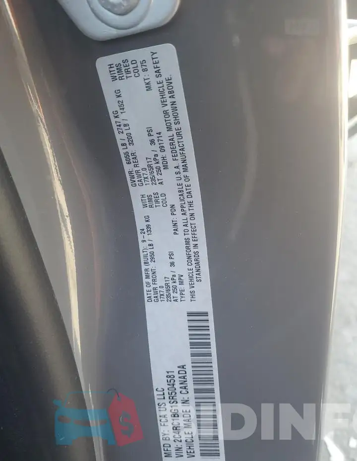 2C4RC1BG1SR504581 Photo# 13