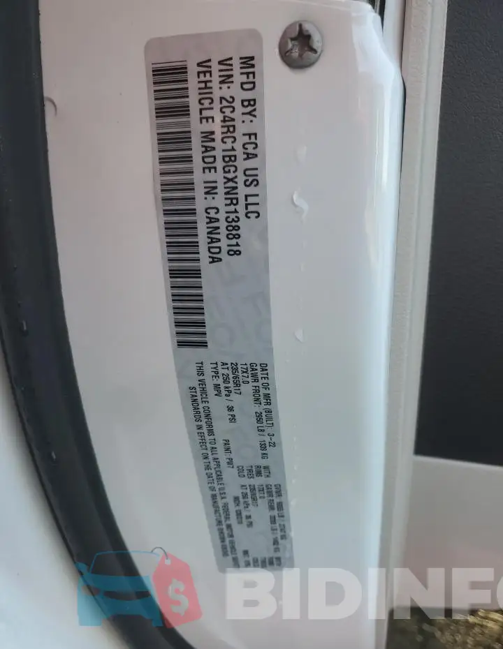 2C4RC1BGXNR138818 Photo# 14