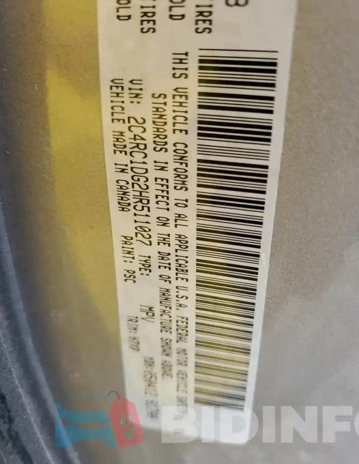 2C4RC1DG2HR511027 Photo# 12