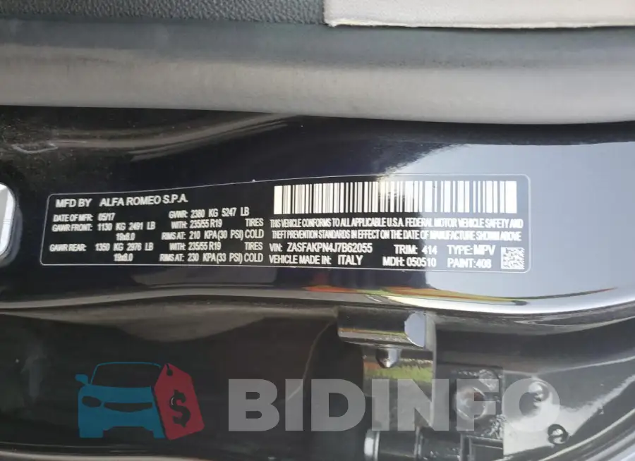 ZASFAKPN4J7B62055 Photo# 13