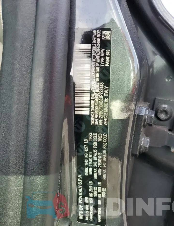 ZFBCFXAB8JP723143 Photo# 12