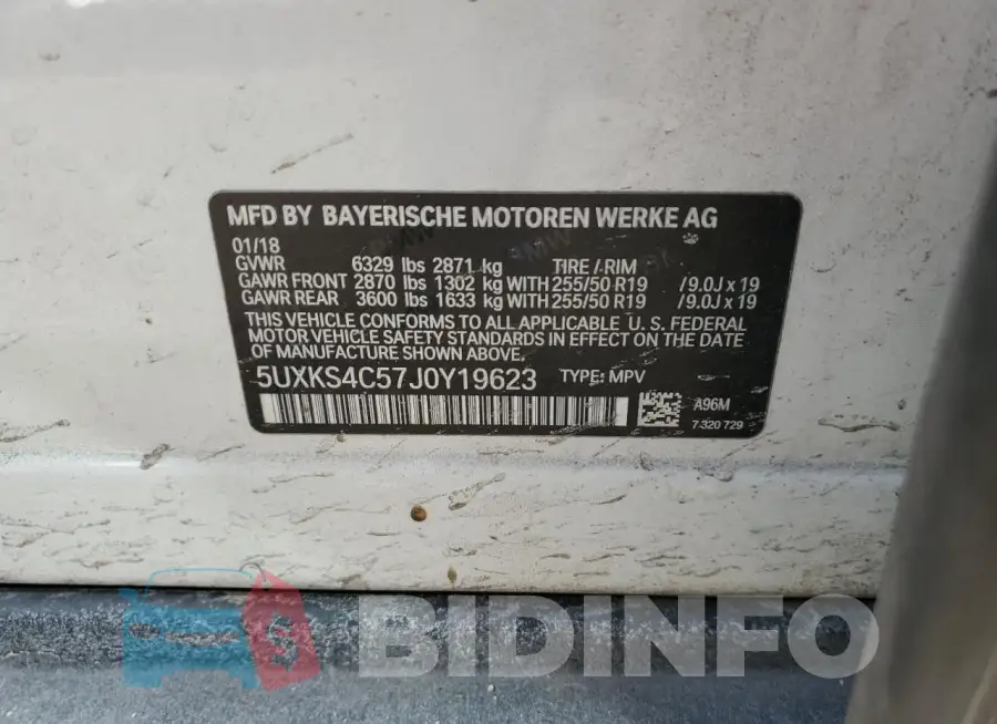 5UXKS4C57J0Y19623 Photo# 13