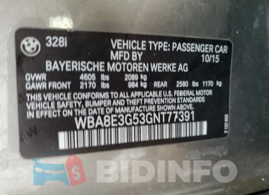 WBA8E3G53GNT77391 Photo# 12