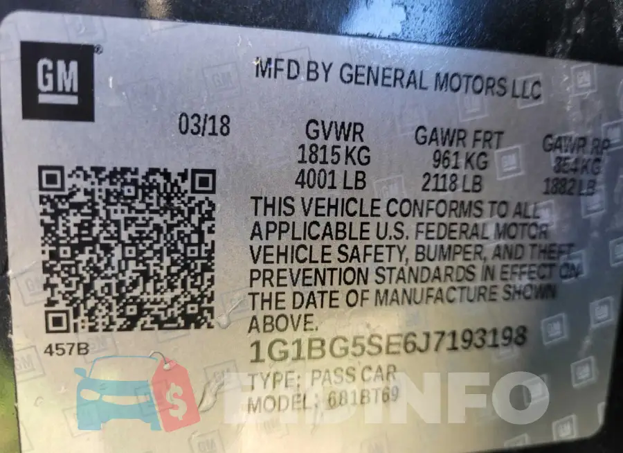 1G1BG5SE6J7193198 Photo# 10