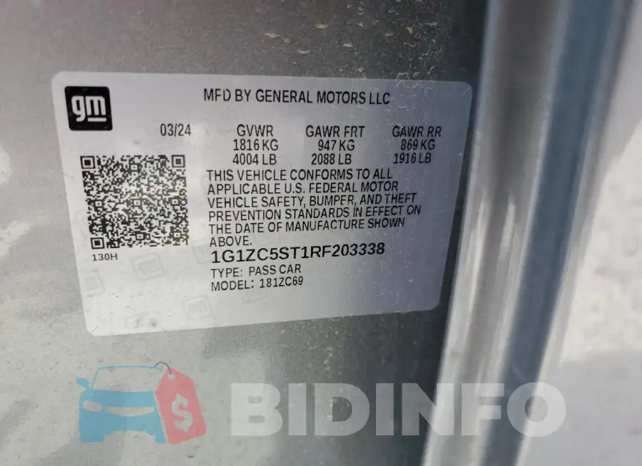 1G1ZC5ST1RF203338 Photo# 12