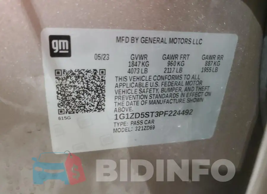 1G1ZD5ST3PF224492 Photo# 13