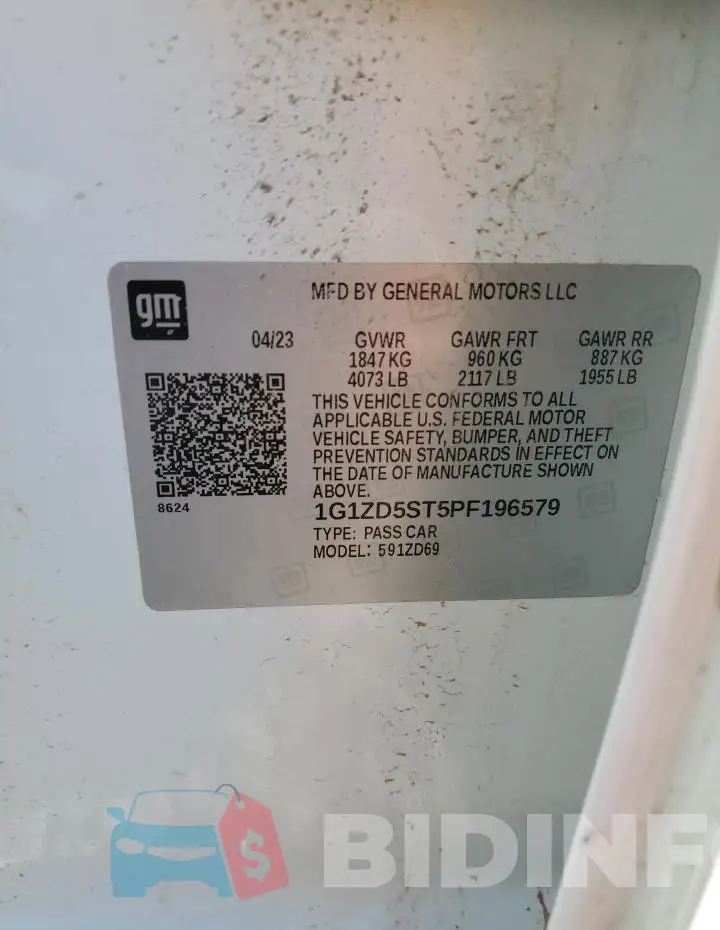 1G1ZD5ST5PF196579 Photo# 13
